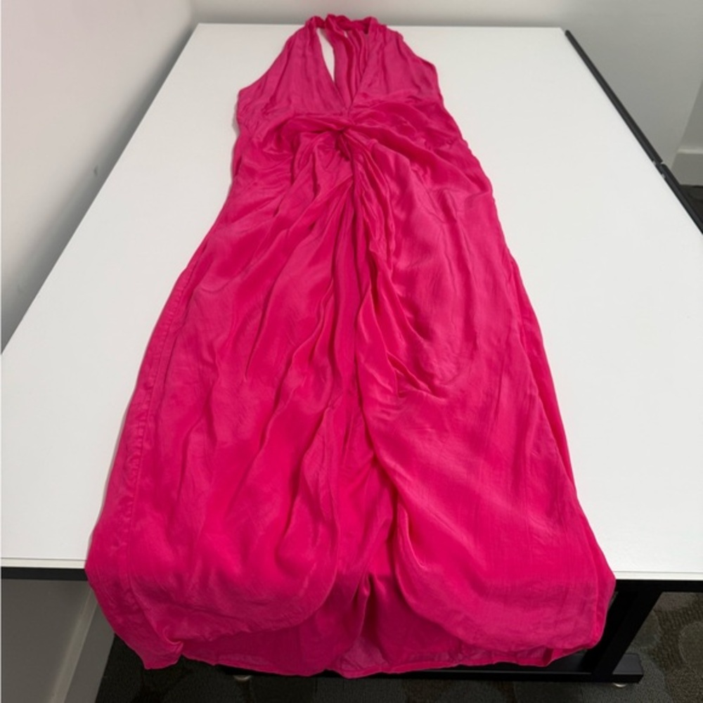 The Drop Halter Swirl Waist Slim Dress - Beetroot - L - NWT - Picture 5 of 12